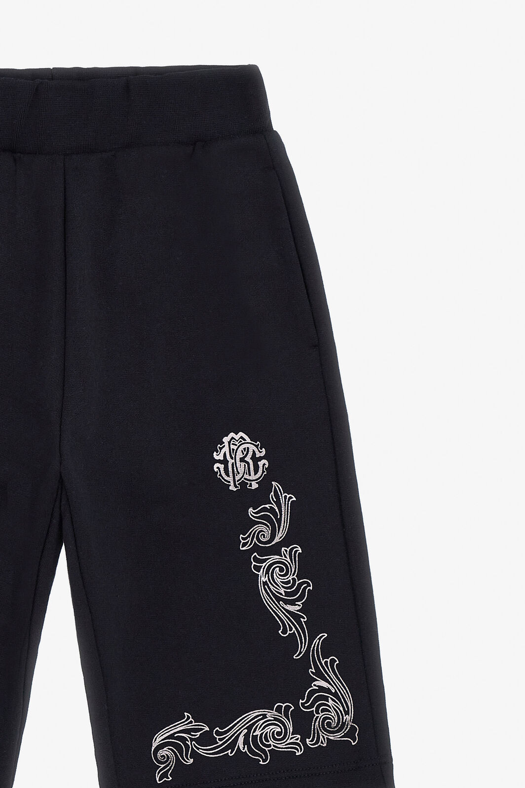 JU Logo Print Cotton Sweatpants Black TJT20S-CF050